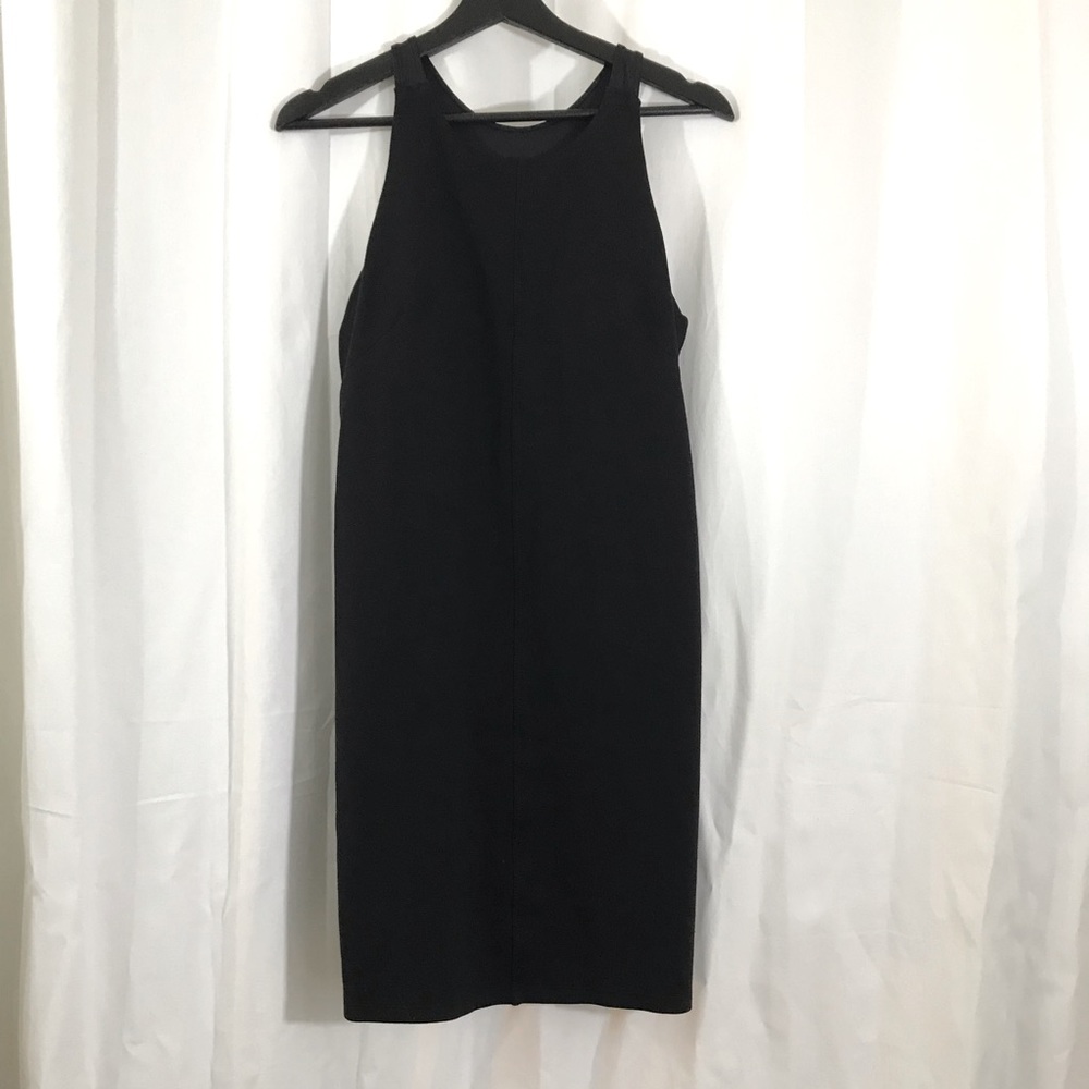 Athleta black racer back dress